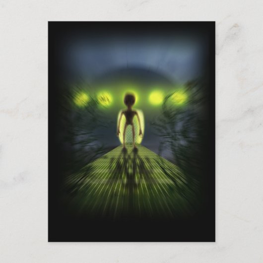 Alien Visitor Postkarte (Vorderseite)
