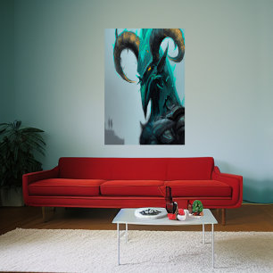 Alien von Blauvögeln   AI Art Poster