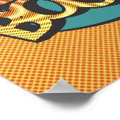 Alien vs Robot Pop-Art Retro Poster (Ecke)
