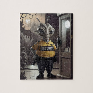 Alien-Wachmann. Puzzle