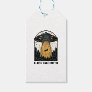 Alien-Wald-Entführung Vintage-UFO-Gravur Geschenkanhänger