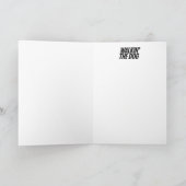 Alien Walkin' the Dog Card Feiertagskarte (Innenseite)