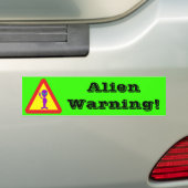 Alien Warning Autoaufkleber (Auf Auto)