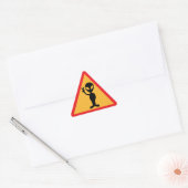 Alien Warning Dreieckiger Aufkleber (Umschlag)