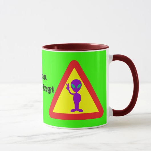 Alien Warning Tasse (Rechts)