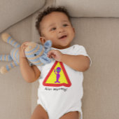 Alien warnt Lila Alien Vorsicht signieren Baby Strampler