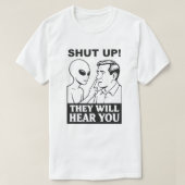 Alien warnt Menschen T-Shirt (Design vorne)