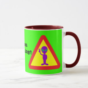 Alien-Warnung Tasse