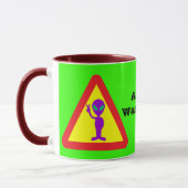 Alien-Warnung Tasse (Links)