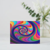 Alien Waves 2 Kunst des Fraktals Postkarte (Stehend Vorderseite)