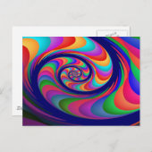 Alien Waves 2 Kunst des Fraktals Postkarte (Vorne/Hinten)