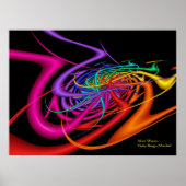 Alien Waves Moderne Abstrakte Kunst Poster (Vorne)