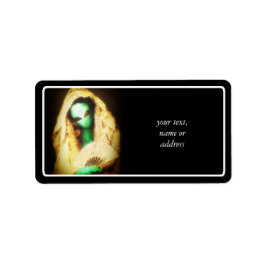 Alien Wearing a Lace Mantilla Adressaufkleber