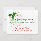 Alien Weihnachten Einladung (Rückseite)