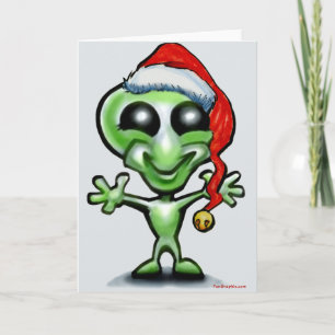 Alien-Weihnachten Feiertagskarte