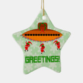 Alien Weihnachten Keramikornament (Rechts)