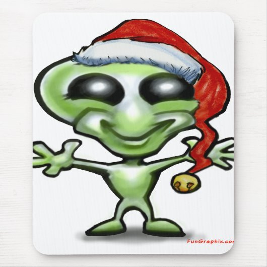 Alien Weihnachten Mousepad (Vorne)