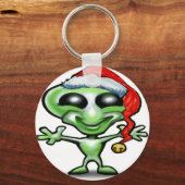 Alien Weihnachten Schlüsselanhänger (Vorderseite)