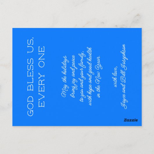 Alien Weihnachts-Postkarte von Jo Images Postkarte (Rückseite)