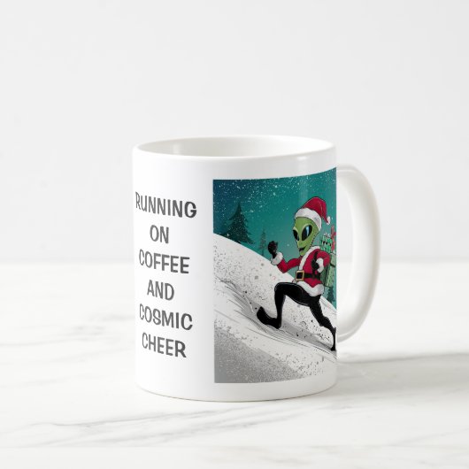 Alien Weihnachtsmann Kaffeetasse (VorderseiteRechts)