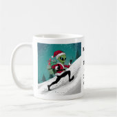 Alien Weihnachtsmann Kaffeetasse (Links)