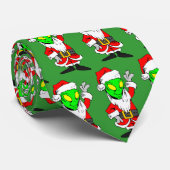 alien Weihnachtsmann Krawatte (Gerollt)