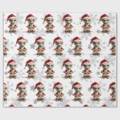 Alien-Weihnachtsmuster Geschenkpapier (Flach)