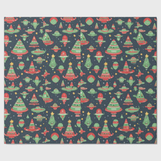 Alien Weihnachtspapier Geschenkpapier