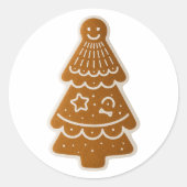 Alien-Weihnachtssticker 4 Runder Aufkleber (Vorderseite)