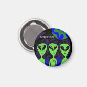 Alien Weltraum Erde UFO Martian Magnet (Vorderseite/Rückseite)