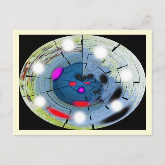 Alien Weltraumnavigationsart Postkarte (Vorderseite)