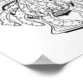 Alien: Weltraumschildkrötenkolorierseite für Kinde Poster (Ecke)