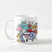 Alien Wertschätzung dank Funny Cartoon Kaffeetasse (Links)