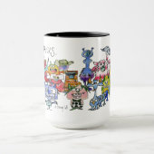 Alien Wertschätzung dank Funny Cartoon Tasse (Zentrum)