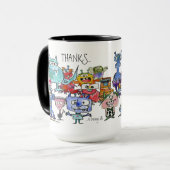 Alien Wertschätzung dank Funny Cartoon Tasse (Vorderseite Links)