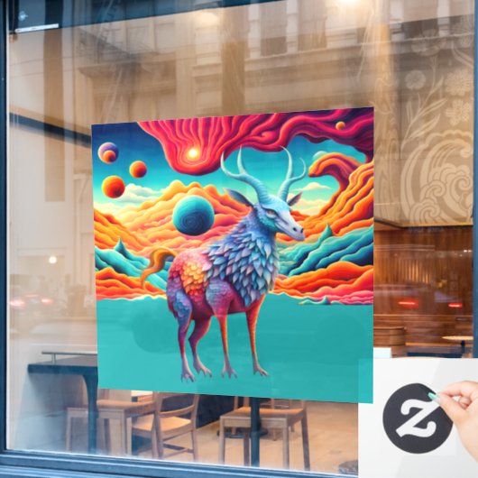 Alien Wildlife Fensteraufkleber (Café-Fenster)