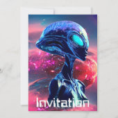 Alien Wisdom Psychedelic Scifi Art Einladung (Vorderseite)