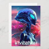 Alien Wisdom Psychedelic Scifi Art Einladung (Vorne/Hinten)