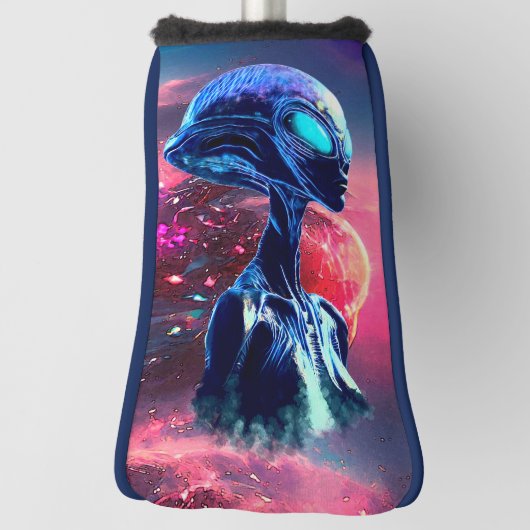 Alien Wisdom Psychedelic Scifi Art Golf Headcover (Rotieren 90)