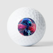 Alien Wisdom Psychedelic Scifi Art Golfball (Vorderseite)