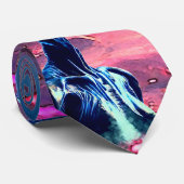 Alien Wisdom Psychedelic Scifi Art Krawatte (Gerollt)