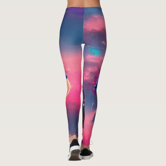 Alien Wisdom Psychedelic Scifi Art Leggings (Rückseite)