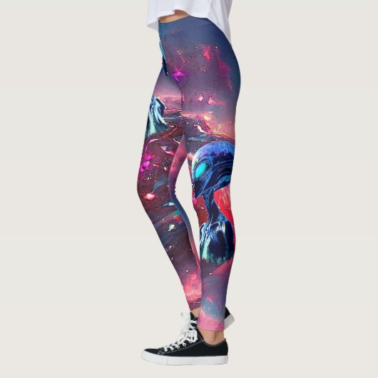 Alien Wisdom Psychedelic Scifi Art Leggings (Links)
