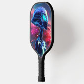 Alien Wisdom Psychedelic Scifi Art Pickleball Schläger (Links)