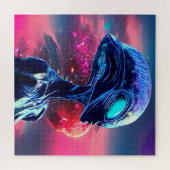 Alien Wisdom Psychedelic Scifi Art Puzzle (Horizontal)