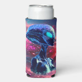 Alien Wisdom Psychedelic Scifi Art Selters Dosenkühler (Seltzer Vorderseite)