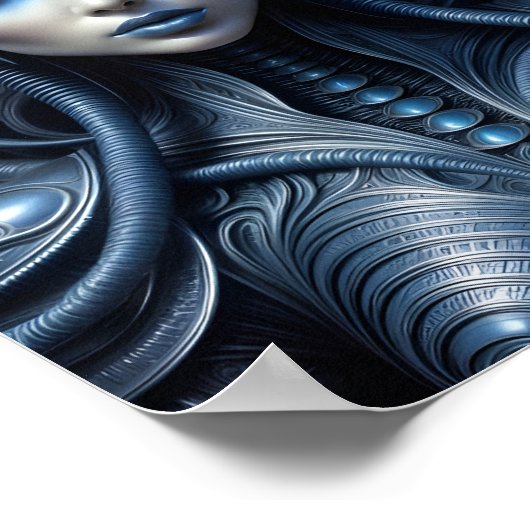 Alien Woman - 016 - Night Vision - Fantasy Art Poster (Ecke)