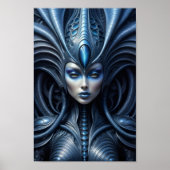 Alien Woman - 016 - Night Vision - Fantasy Art Poster (Vorne)