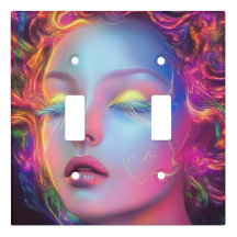 Alien Woman mit kosmischem Haar