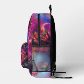 Alien Woman mit kosmischem Haar Bedruckter Rucksack (Rechts)